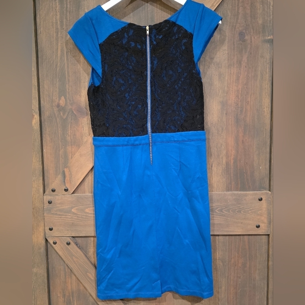 Madison Marcus Women's Limelight Lace Back Dress in Cobalt blue- Size Small - Picture 3 of 5